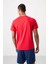 Kırmızı Polyester Nefes Alan Dokulu İnce Esnek Standart Fit Erkek Performans T-Shirt - 88391 5