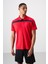 Kırmızı Polyester Nefes Alan Dokulu İnce Esnek Standart Fit Polo Yaka Erkek Performans T-Shirt - 88392 1