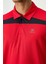 Kırmızı Polyester Nefes Alan Dokulu İnce Esnek Standart Fit Polo Yaka Erkek Performans T-Shirt - 88392 3