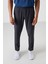 Antrasit Polyester İnce Yumuşak Comfort Fit Erkek Eşofman Alt - 82120 4