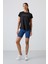 Siyah Polyester Nefes Alan Dokulu İnce Esnek Standart Fit Performans Kadın T-Shirt - 97283 2