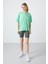 Su Yeşili Penye Modal Yumuşak Tuşeli Oversize Fit Basic Kadın T-Shirt- 97285 2