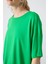 Yeşil Penye Modal Yumuşak Tuşeli Oversize Fit Basic Kadın T-Shirt- 97285 6