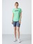 Su Yeşili Polyester Nefes Alan Dokulu İnce Esnek Standart Fit Performans Kadın T-Shirt - 97283 2