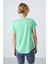 Su Yeşili Polyester Nefes Alan Dokulu İnce Esnek Standart Fit Performans Kadın T-Shirt - 97283 5