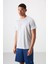 Gri Polyester Nefes Alan Dokulu İnce Esnek Standart Fit Erkek Performans T-Shirt - 88390 4