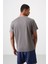 Koyu Gri O Yaka Standart Kalıp Logo Desenli Aktif Spor Erkek T-Shirt - 88255 5