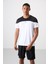 Beyaz Polyester Nefes Alan Dokulu İnce Esnek Standart Fit Erkek Performans T-Shirt - 88386 1