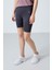 Antrasit Polyester Esnek Standart Fit Performans Kadın Biker Tayt - 91013 2