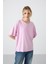 Pembe Penye Modal Yumuşak Tuşeli Oversize Fit Basic Kadın T-Shirt- 97285 1