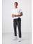 Beyaz Polyester Nefes Alan Dokulu İnce Esnek Standart Fit Erkek Performans T-Shirt - 88383 2