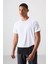 Beyaz Polyester Nefes Alan Dokulu İnce Esnek Standart Fit Erkek Performans T-Shirt - 88383 4