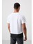 Beyaz Polyester Nefes Alan Dokulu İnce Esnek Standart Fit Erkek Performans T-Shirt - 88383 6