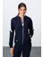 Indigo Kompakt Pamuklu Kalın Pürüzsüz Dokulu Kapüşonlu Oversize Fit Kadın Eşofman Takım - 95343 2