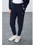 Indigo Kompakt Pamuklu Kalın Pürüzsüz Dokulu Kapüşonlu Oversize Fit Kadın Eşofman Takım - 95343 3