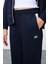 Indigo Kompakt Pamuklu Kalın Pürüzsüz Dokulu Kapüşonlu Oversize Fit Kadın Eşofman Takım - 95343 6
