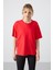 Fiesta Penye Modal Yumuşak Tuşeli Oversize Fit Basic Kadın T-Shirt- 97285 1