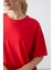 Fiesta Penye Modal Yumuşak Tuşeli Oversize Fit Basic Kadın T-Shirt- 97285 3