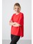 Fiesta Penye Modal Yumuşak Tuşeli Oversize Fit Basic Kadın T-Shirt- 97285 5