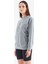 Tommy Life Gri Melanj O Yaka Cep Detaylı Oversize Kadın Sweatshirt - 97276 6