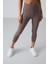 Kahverengi Yüksek Bel Slim Fit Dar Paça Kadın Kapri Tayt - 93097 4