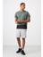 Haki Polyester Nefes Alan Dokulu İnce Esnek Standart Fit Erkek Performans T-Shirt - 88383 2
