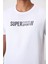 Beyaz Polyester Nefes Alan Dokulu İnce Esnek Standart Fit Erkek Performans T-Shirt - 88385 3