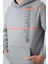 Gri Melanj Pamuklu Kalın İçi Tüylü Yumuşak Dokulu Standart Fit Baskılı Erkek Çocuk Sweatshirt - 11239 3