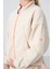 Bej Kalın Yumuşak Dokulu Standart Fit Nakışlı Polar Kız Çocuk Sweatshirt - 75157 3