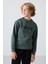Haki Pamuklu Kalın İçi Tüylü Yumuşak Dokulu Standart Fit Baskılı Erkek Çocuk Sweatshirt - 11216 4