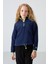 İndigo Kalın Yumuşak Dokulu Standart Fit Nakışlı Polar Kız Çocuk Sweatshirt - 75151 2