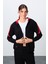 Siyah Kompakt Pamuklu Kalın Pürüzsüz Dokulu Kapüşonlu Oversize Fit Kadın Eşofman Takım - 95343 5