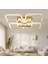 TT302-4+1-SR Kare Tt Aydınlatma Sarı Kaplama Plofonyer 5 Li LED Avize 2