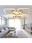 TT302-4+1-SR Kare Tt Aydınlatma Sarı Kaplama Plofonyer 5 Li LED Avize 3