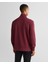 Erkek Bordo Regular Fit Yarım Fermuarlı Logolu Sweatshirt 2015071.638 2