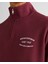 Erkek Bordo Regular Fit Yarım Fermuarlı Logolu Sweatshirt 2015071.638 5