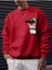 Erkek Kırmızı New Moment The Post Baskılı Bsiklet Yaka Sweatshirt 1