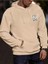 Erkek Bej Oversize New York Baskılı Sweatshirt 1