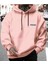 Erkek Pembe Oversize Cellorheart Baskılı Sweatshirt 1