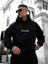 Erkek Siyah Believer Baskılı Oversize Sweatshirt 1