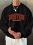 Erkek Siyah Boston Baskılı Oversize Sweatshirt 1