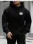 Erkek Siyah Oversize New York Baskılı Sweatshirt 1