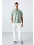Tommy Life Açık Yeşil Pamuklu Kalın Yumuşak Dokulu Oversize Fit Basic Polo Yaka Erkek T-Shirt - 88327 2
