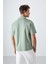 Tommy Life Açık Yeşil Pamuklu Kalın Yumuşak Dokulu Oversize Fit Basic Polo Yaka Erkek T-Shirt - 88327 5