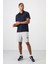Lacivert Logo Baskılı Standart Kalıp Polo Yaka Aktif Spor Erkek T-Shirt - 88252 2