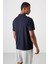 Lacivert Logo Baskılı Standart Kalıp Polo Yaka Aktif Spor Erkek T-Shirt - 88252 5