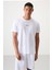 Tommy Life Beyaz Polyester Nefes Alan Dokulu Ince Esnek Standart Fit Erkek Performans T-Shirt - 88384 2