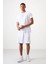 Tommy Life Beyaz Polyester Nefes Alan Dokulu Ince Esnek Standart Fit Erkek Performans T-Shirt - 88384 4