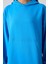 Mavi Balon Kol Yazı Nakışlı Kadın Oversize Tunik Sweatshirt - 97163 3