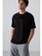 Tommy Life Siyah Pamuklu Kalın Yumuşak Dokulu Oversize Fit Baskılı Erkek T-Shirt - 88328 2